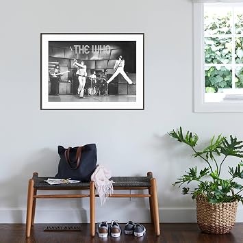 AllPosters Music Wall Poster The Who Live on Stage Music Poster Print on Essential Black Frame, 34x24
