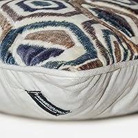 Vista 39 de The HomeCentric Funda de almohada, fundas marrones, fundas de almohada geométricas japonesas ópticas, fundas de almohada de 24 x 24 pulgadas, fundas