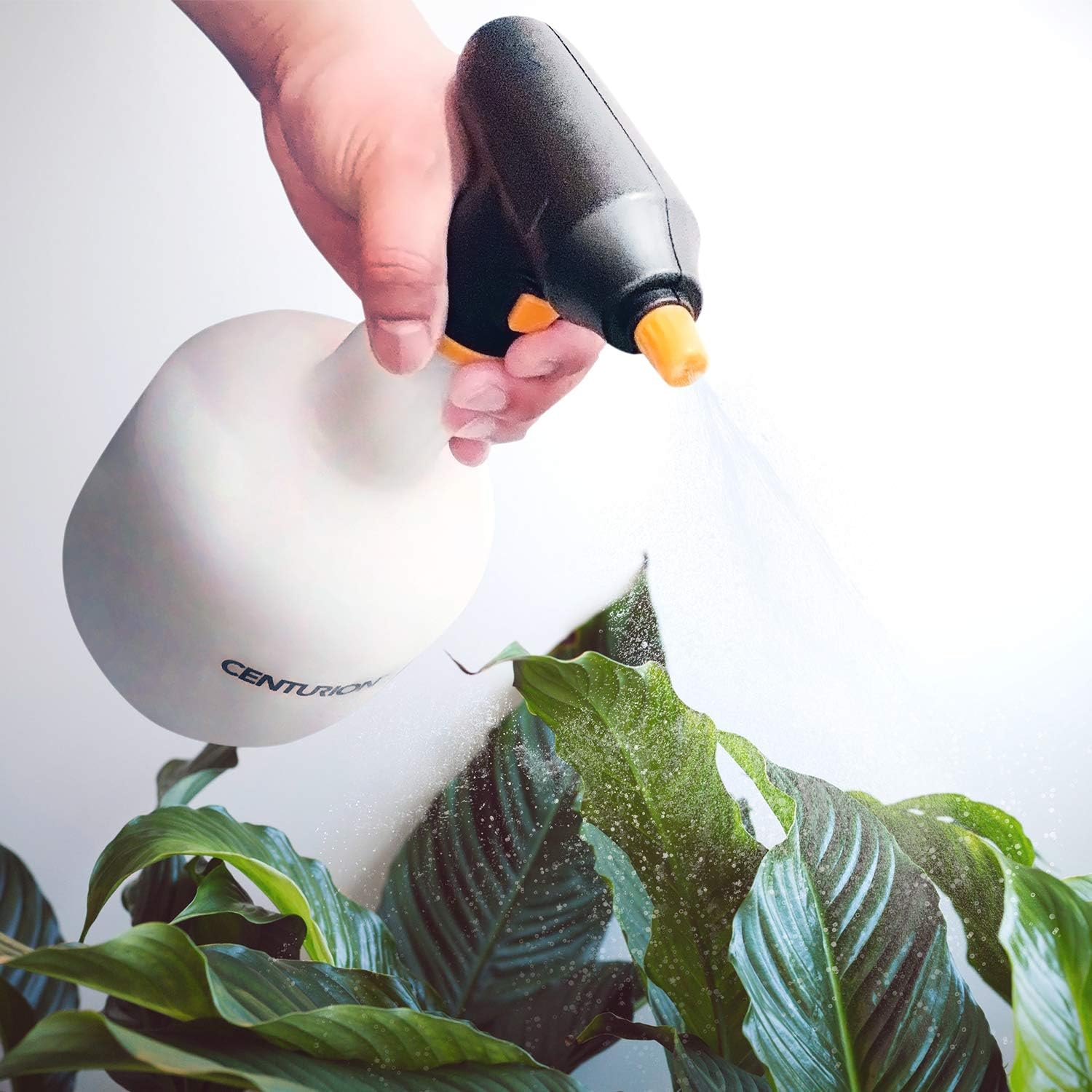 Centurion 1575 Portable Quart Battery Sprayer, Lightweight Water Mister Spray Bottle with One Touch Spraying & 360º Adjustable Nozzle for Plant Moisturizing & Misting, Indoor/Outdoor Lawn & Gardening