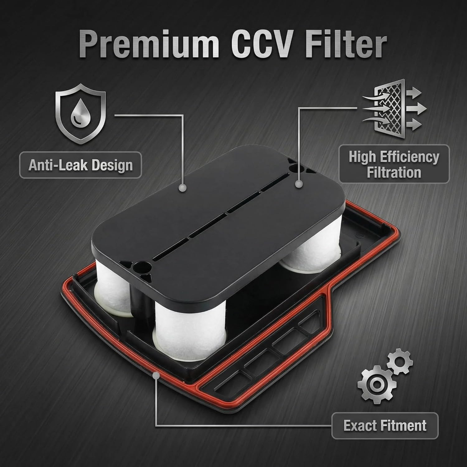 Crankcase Ventilation Filter for Cummins ISX15 ISX12 (2007-2022) - CV50634 Replacement, Anti-Leak CCV Filter Fits Peterbilt 579/389 & Kenworth T680​​