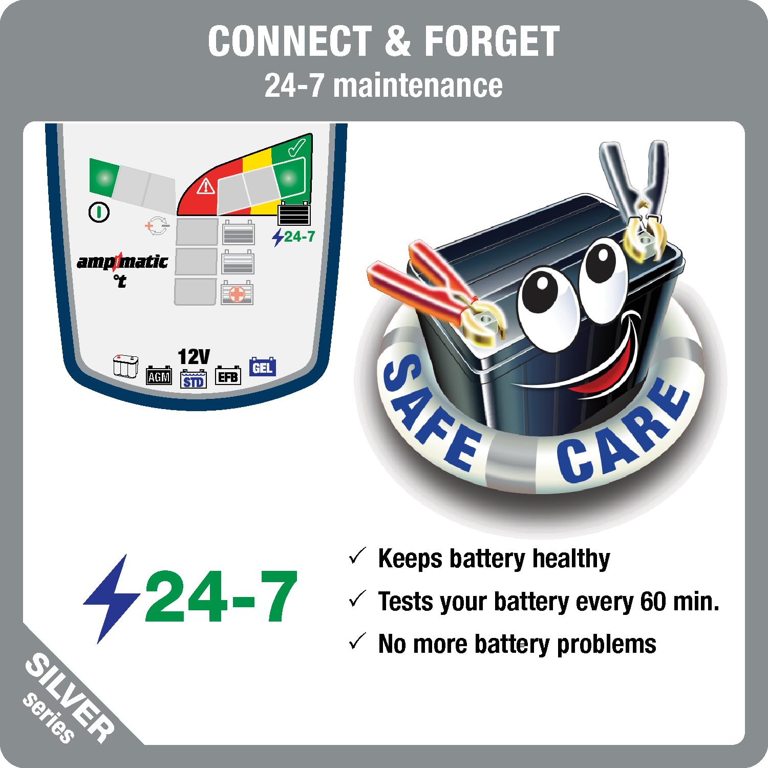 Optimate 6 Ampmatic Chargeur-testeur-mainteneur avec récupération de Batterie 12 V 6 A en 9 étapes