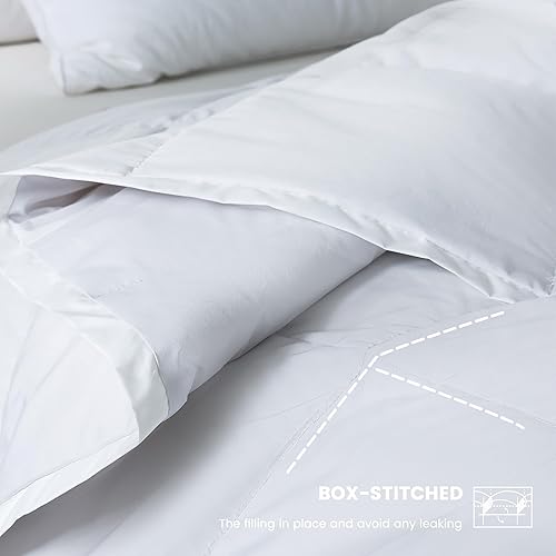 Miniatura 4 de Manta de plumón ligera, edredón refrescante de primera calidad tamaño Queen, para personas que duermen con calor de 90 x 90 pulgadas, color gris