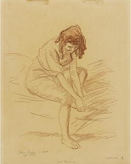 ArtDirect Girl Dressing (1914) Unframed Art Print Giclee Poster by John Sloan - Ready for Framing with Customization Sizes 8x10, 11x14, 16x20, 24x30, 36x45 and 48x60 inches