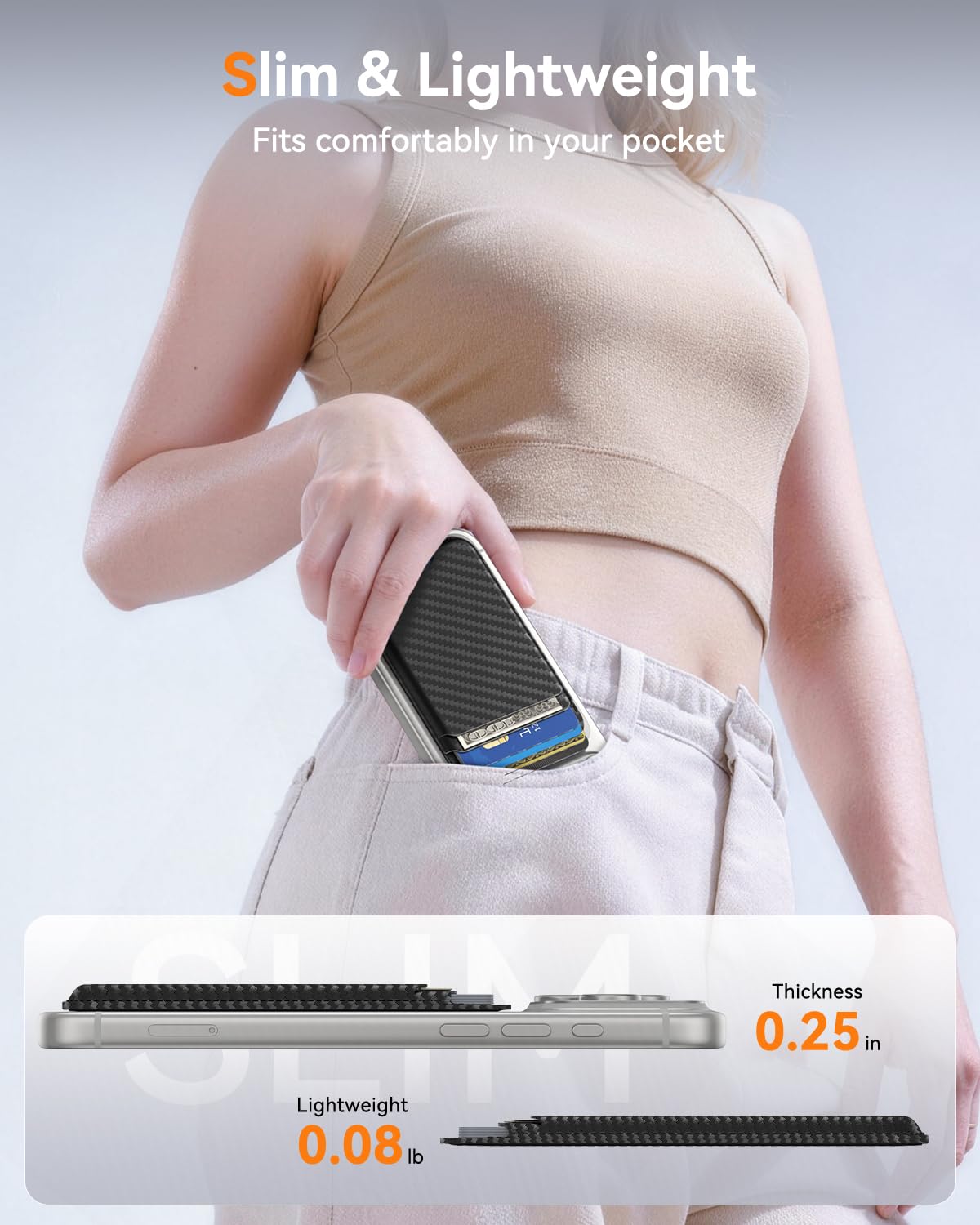 TWZKG MagSafe-Brieftasche, funktioniert mit Apple Find My, 5 Kartenhalter, schlanke magnetische Handy-Brieftasche für iPhone 17/16/15/14/13/12 Pro Max Plus Air, RFID-blockierendes, veganes Leder