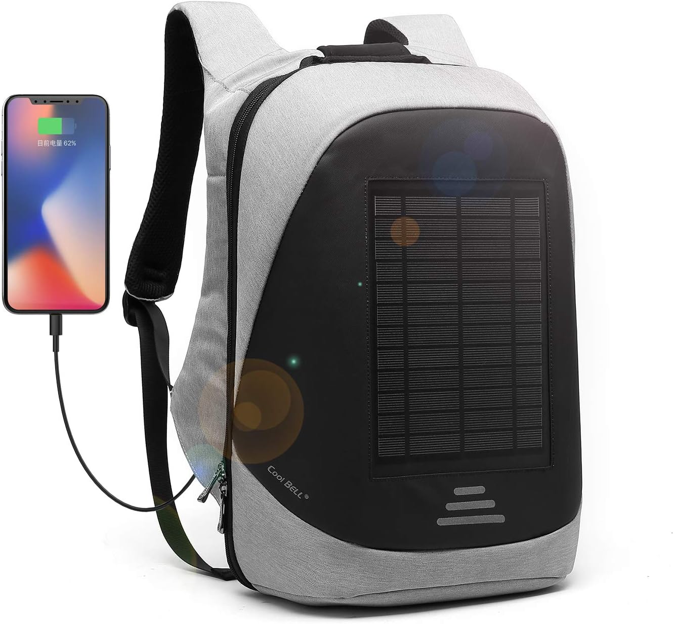 Solar Charger Backpack 15.6 Inch Laptop Backpack Multi-function Outdoor Backpack Anti-theft Business Bag