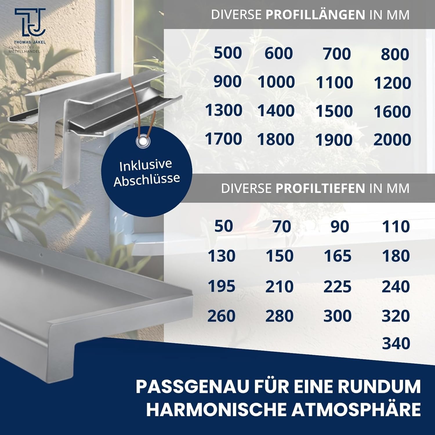 Aluminium Fensterbank außen, C35 Aluminium Fensterbank außen, C35