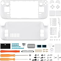Vista 2 de eXtremeRate Juego completo de carcasa de bricolaje con botones para Steam Deck LCD, placa frontal personalizada placa trasera carcasa de repuesto
