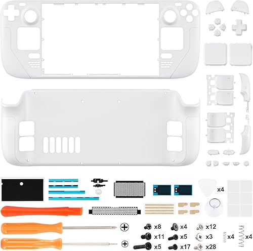 Miniatura 2 de eXtremeRate Juego completo de carcasa de bricolaje con botones para Steam Deck LCD, placa frontal personalizada placa trasera carcasa de repuesto