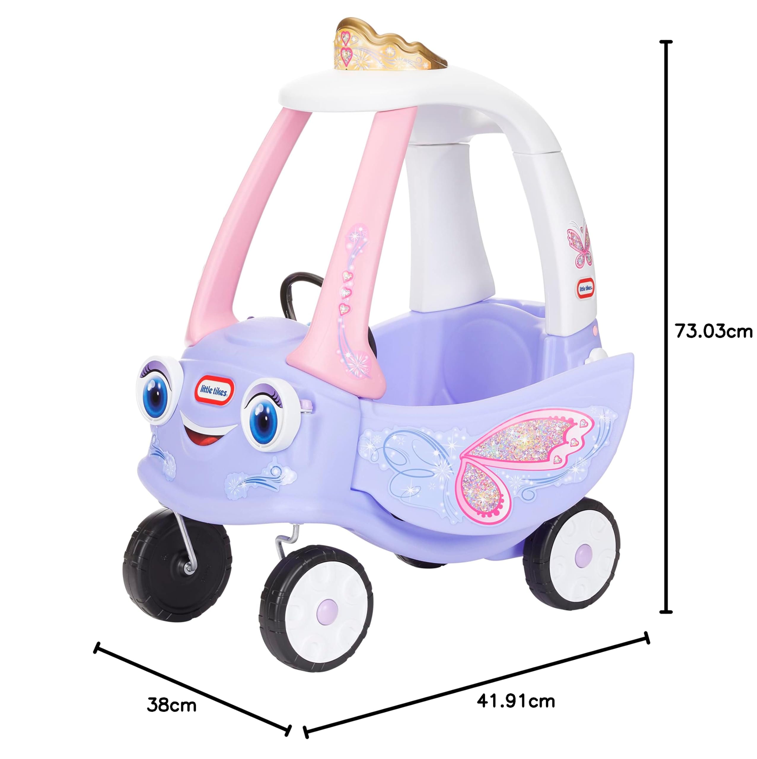 Cozy Coupe - Little Tikes - Fata - Macchinina per bambini - Porte, clacson e pianale da rimuovere - Dai 18 mesi