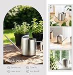 Small Watering Can for Indoor Plants, 300ML Mini Indoor Watering Can with Long Spout Gooseneck, Mini Stainless Steel Watering Pot Can Gardening Tool for Plant in Office Home Outdoor