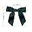 7Rainbows 30pcs Boutique 3.5 Dark Green Satin Ribbon Twist Tie Bows for Tying Up Packages Gift Wrapping