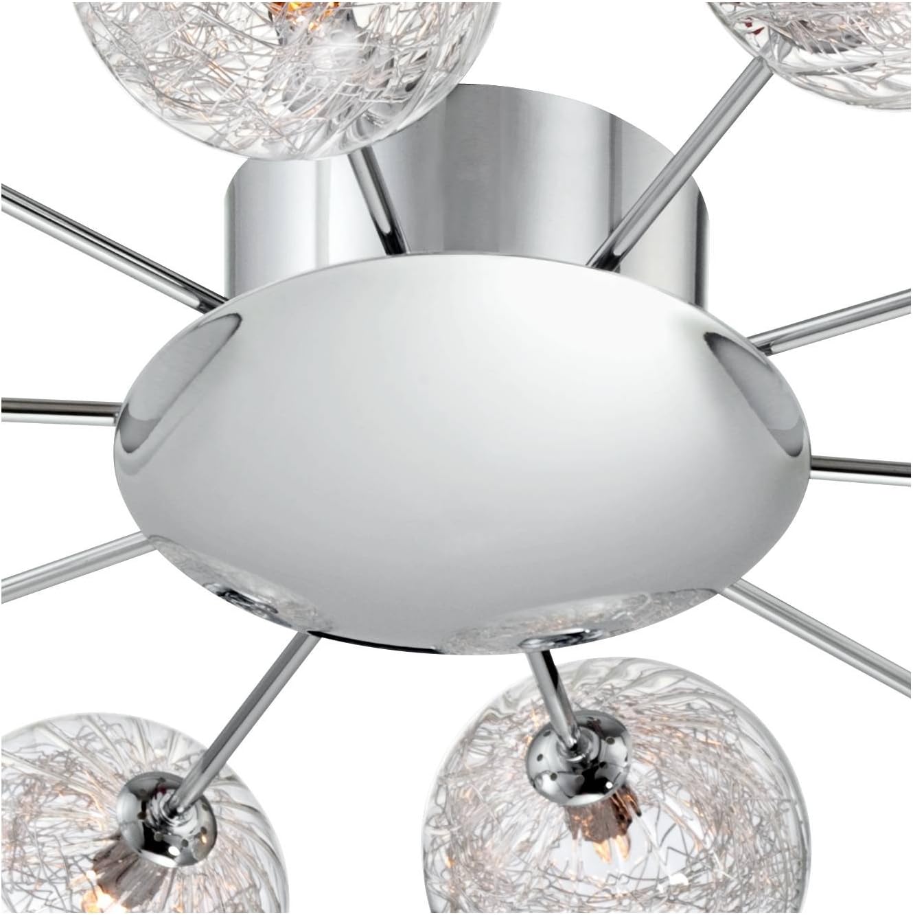 Up To 50% OFF Wired Modern Ceiling Light Flush Mount Fixture Sputnik Chrome 38 Wide 10-Light Glass Orb for Bedroom Kitchen Living Room Hallway Bathroom - Possini Euro Design Holiday Deals 🛒 Wired Modern Ceiling Light Flush Mount Fixture Sputnik Chrome 38 Wide 10-Light Glass Orb for Bedroom Kitchen Living Room Hallway Bathroom - Possini Euro Design