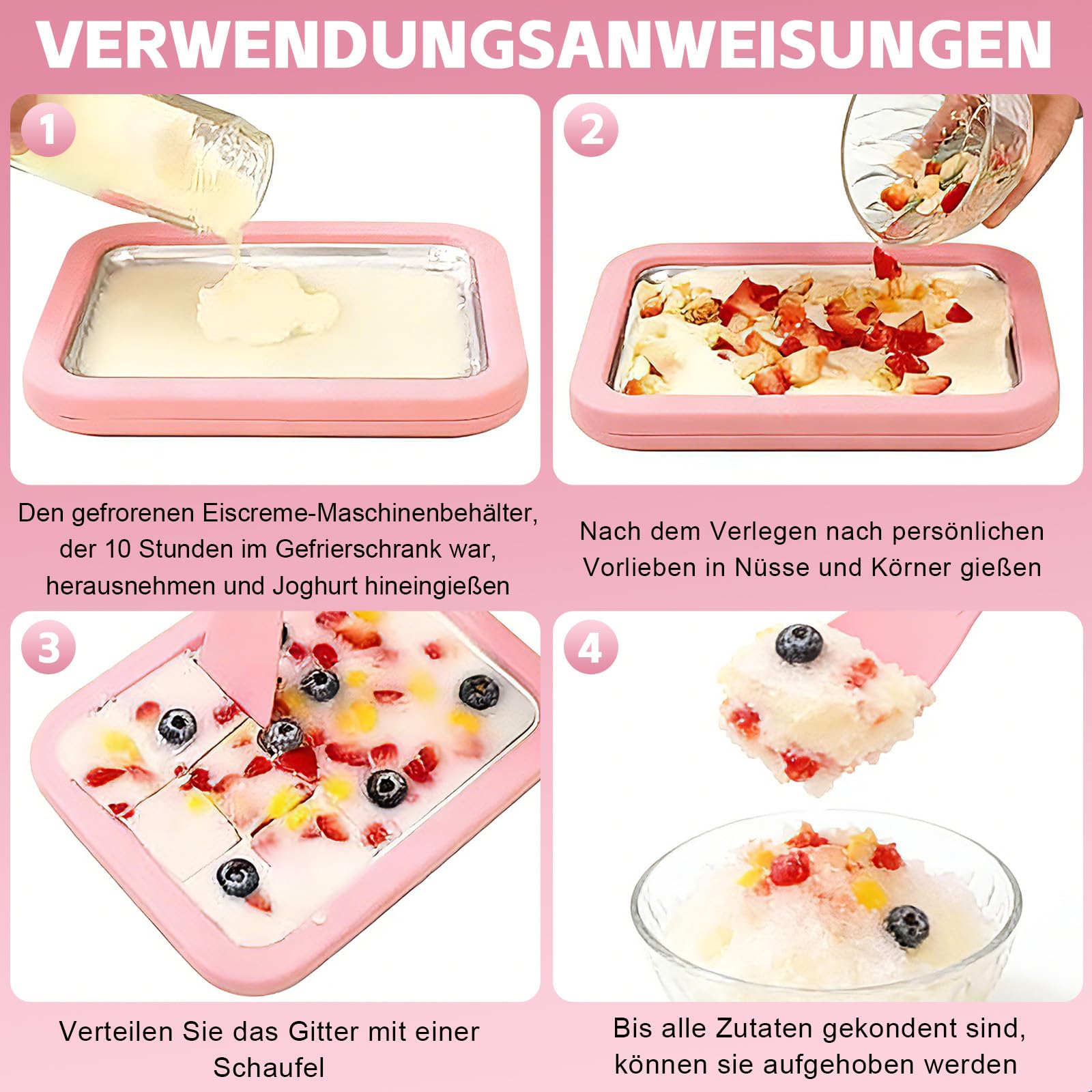 Płyta lodowa do robienia lodów, Ice Cream Machine Rolls Maker z 2 szpatułkami, maszyna do rolek lodowych ze stali nierdzewnej, nadaje się do DIY maszyn do rolek lodowych