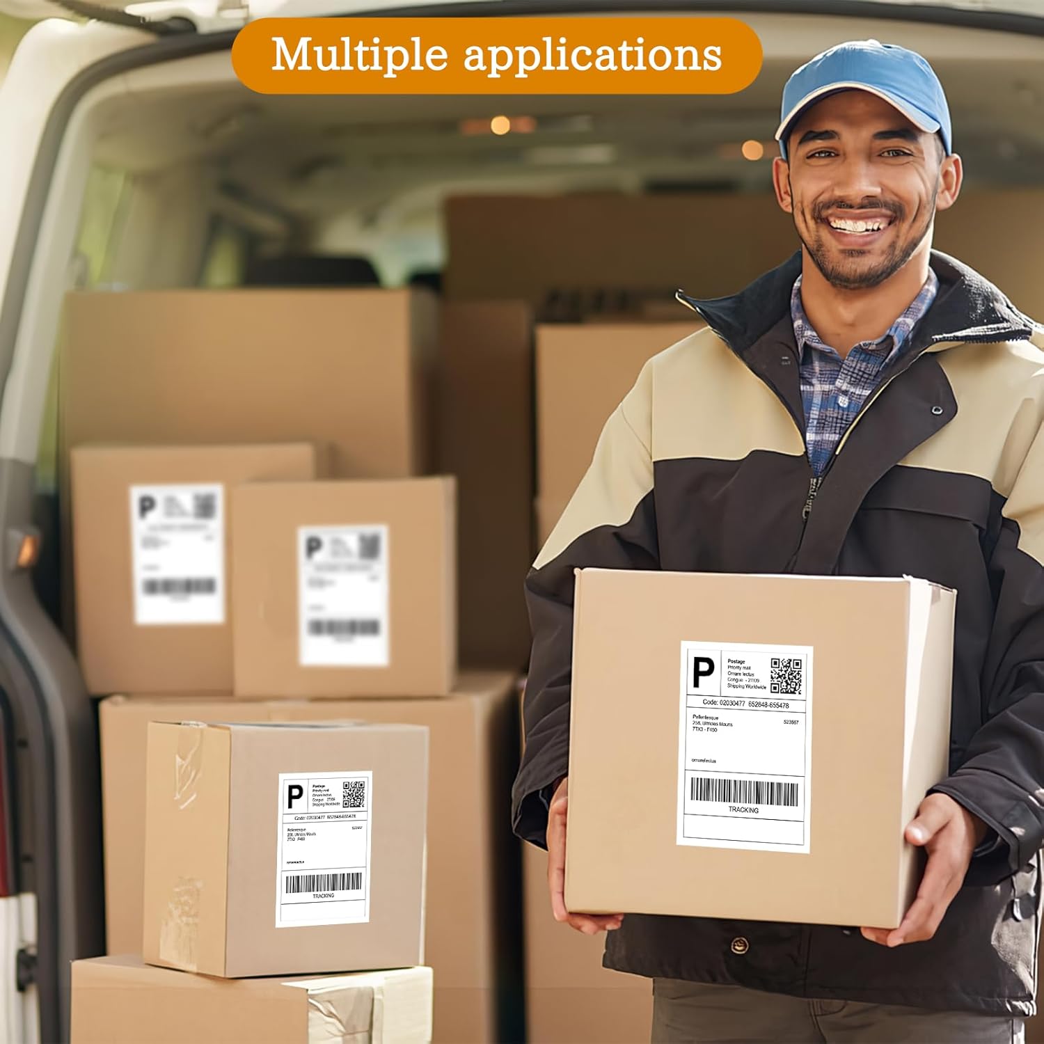 4 x 6 Fanfold Thermal Shipping Labels, 100 Labels Thermal Shipping Labels for FedEx Shipping Label, Compatible with JADENS,iDPRT, Munbyn Printers. - Image 6