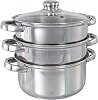 Buckingham Three Tier Steamer Set with Glass Lid 20 cm