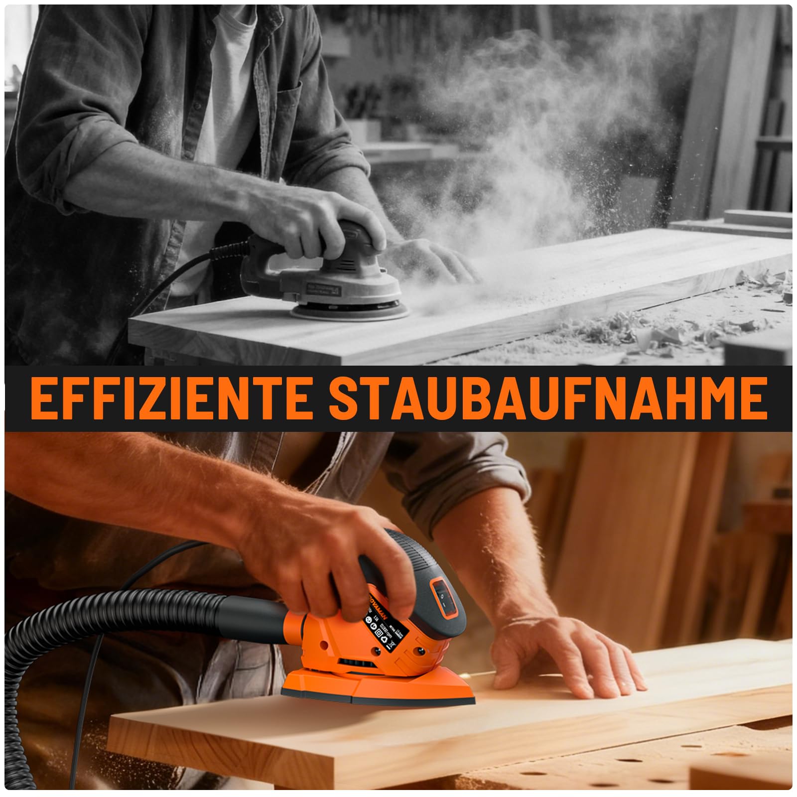 DOVAMAN L5 APEX Deltaschleifer 130 W, 12000 RPM Multischleifer mit effizienter Staubabsaugung, 12 Schleifpapieren, kompakt für Holz, Metall, Ecken & Möbel