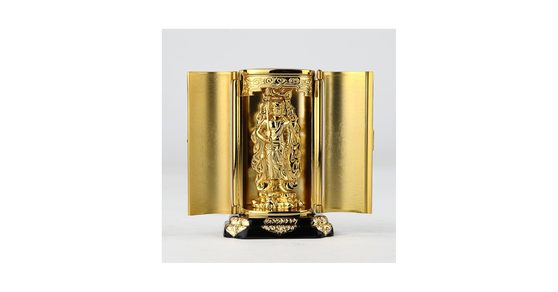 Amazon｜仏像 不動明王 厨子入り（金メッキ/24金） 仏師：渡辺景
