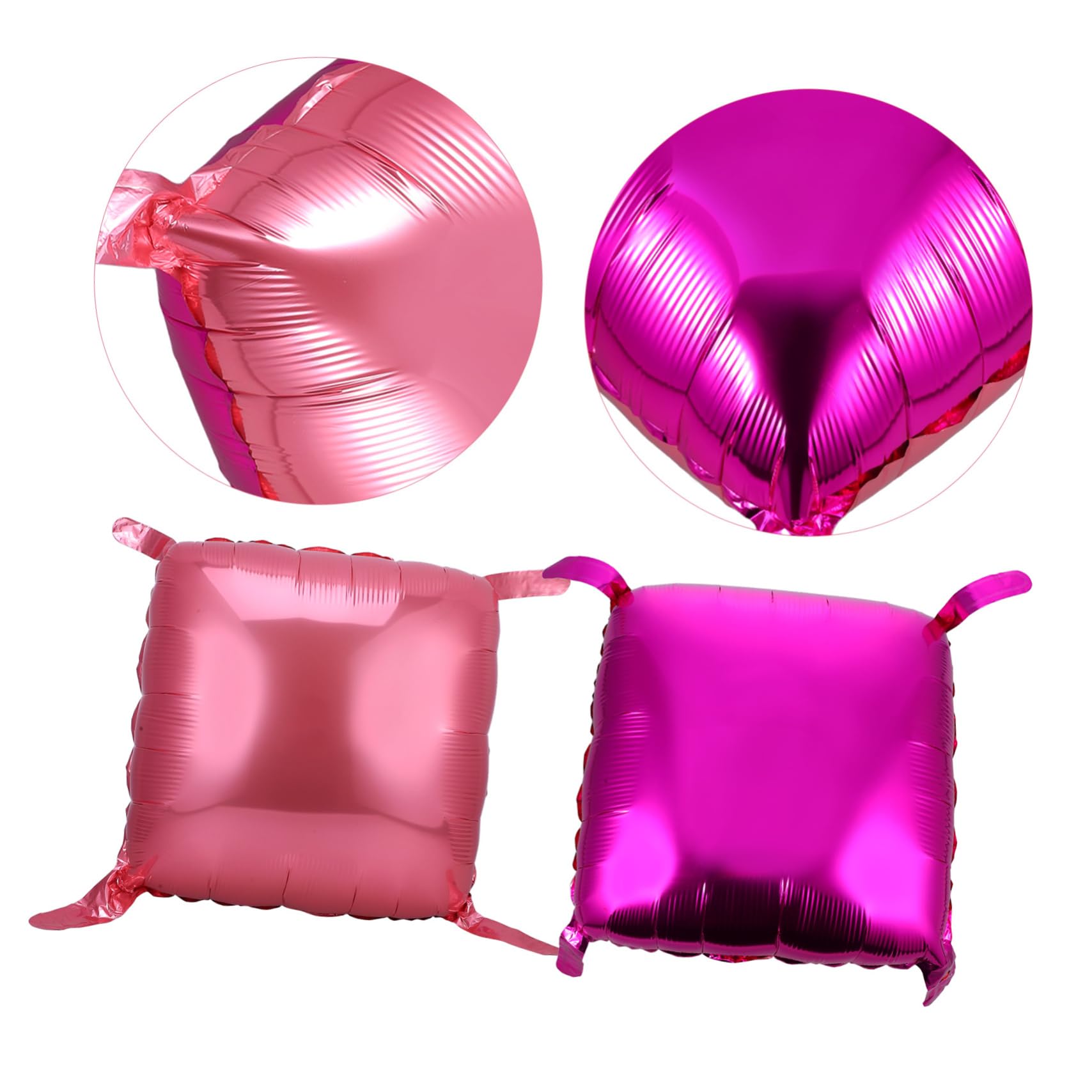 Globos de Aluminio Cuadrados para Fondo de Pared, 50 Unidades