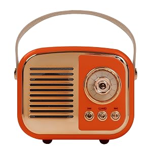 Retro Bluetooth Speaker Vintage Wireless Speaker Portable Mini Radio Old Fashion Style for Room Decor Kitchen Desk Bedroom