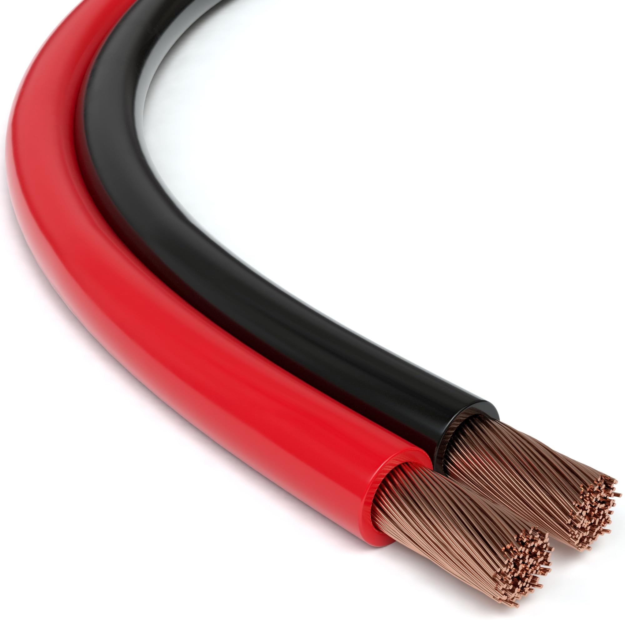 JAMEGA - Lautsprecherkabel Hifi Audio Kabel Auto Boxenkabel Boxen - mehrere Größen und Längen für Lautsprecher & Surround Systeme aus einer Kupferlegierung, 2 x 1,5mm², rot/schwarz, 100m