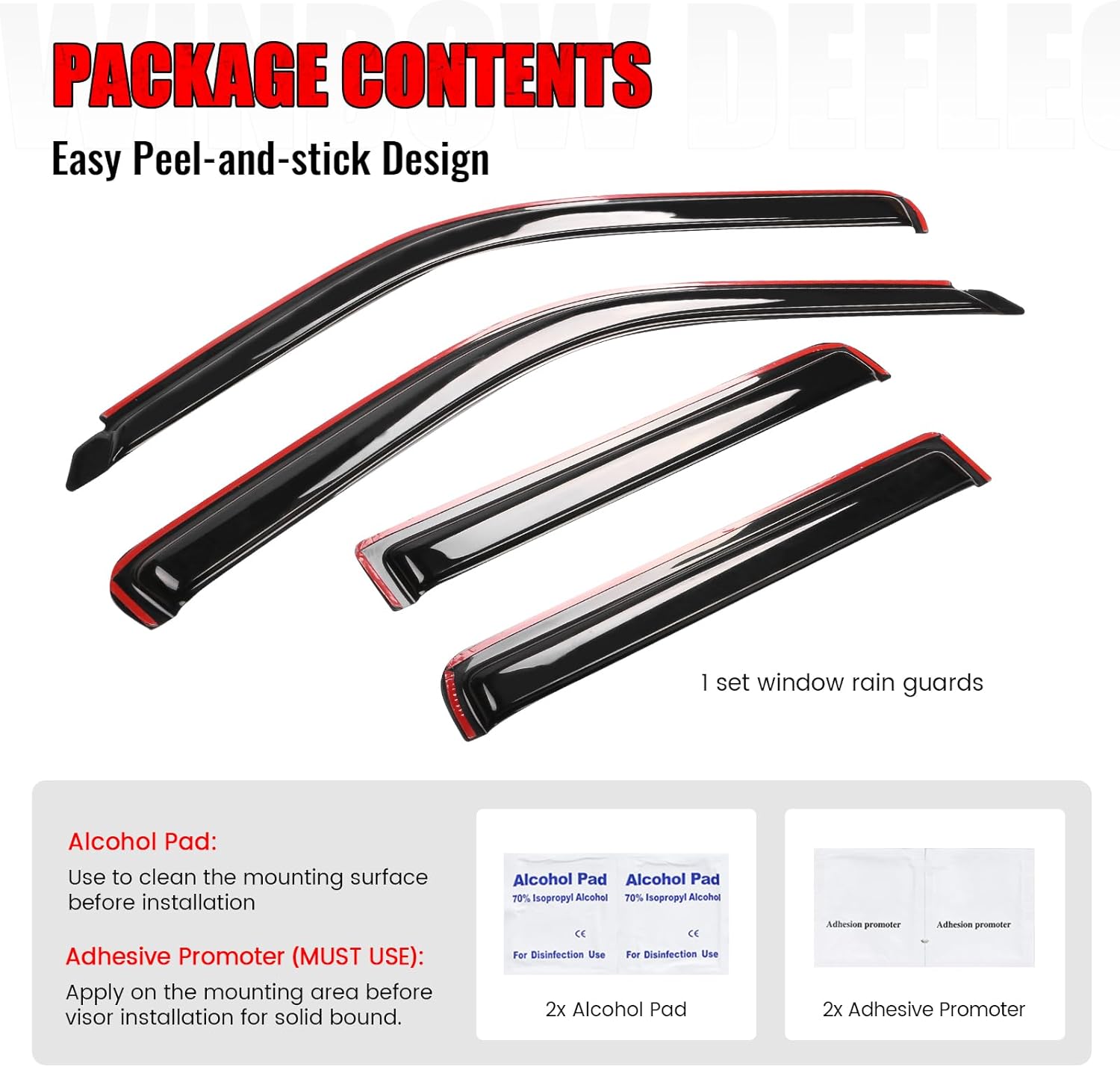 in Channel Window Visors Compatible with 1991-2005 Ford Explorer & Explorer Sport Trac & Mercury Mountaineer, Sun Rain Guard Smoke Slim Style Sun Rain Wind Guards Wind Deflector 4Pcs by IKON