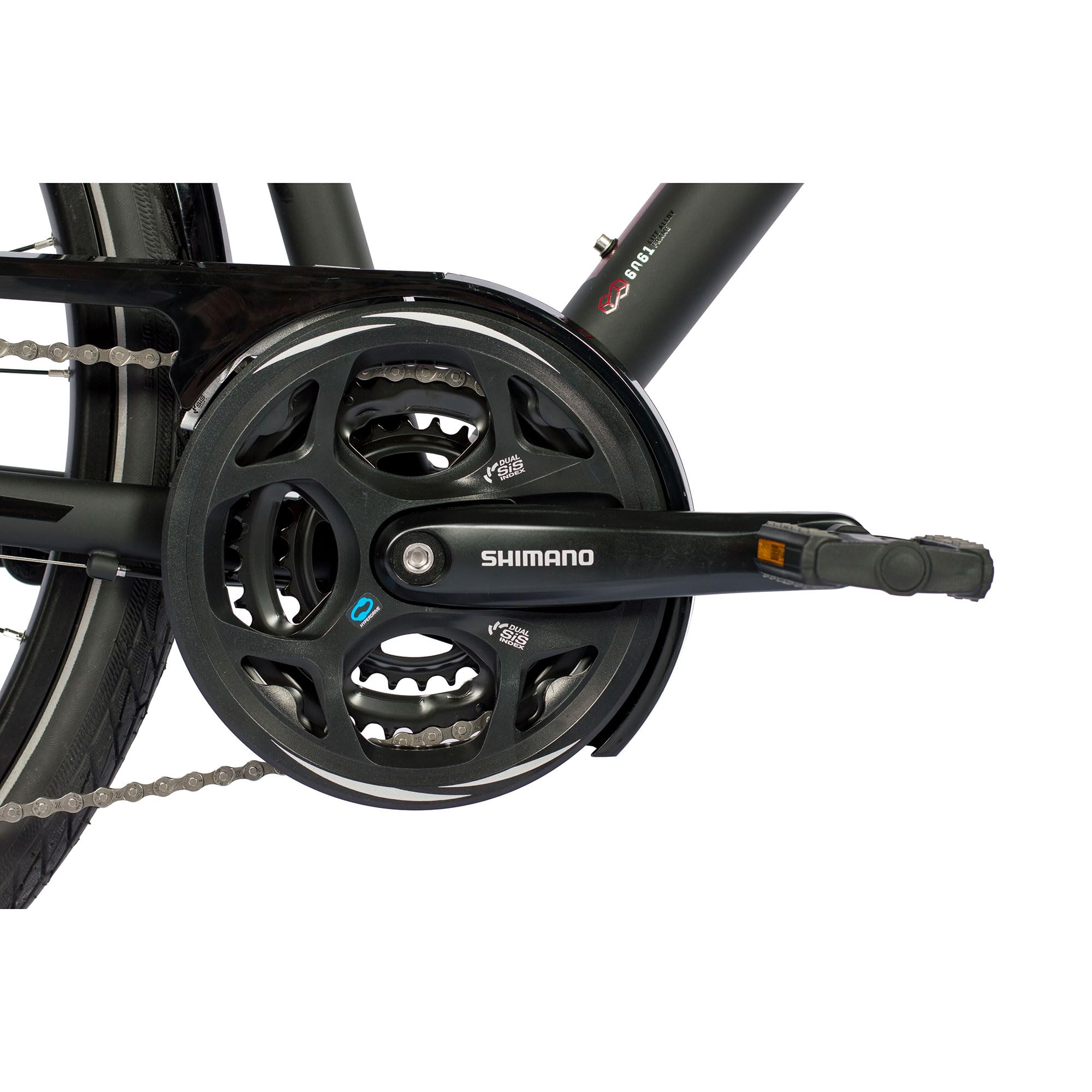 Airtracks Damen Trekking Fahrrad 28 Zoll Shimano 24 Gang ALIVIO RD-M3100 Schwarz Matt Rahmenhöhen 48cm 52cm