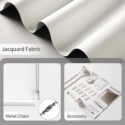 Miniatura 3 de Genimo - Persianas 100% opacas para interiores, enrollables, con aislamiento térmico, protección ultravioleta, para el hogar, dormitorio, sala,