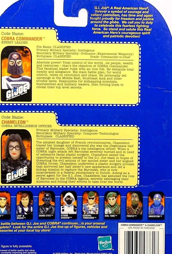Cobra Commander and Chameleon GI Joe The Real American Hero Collection 2-Pack