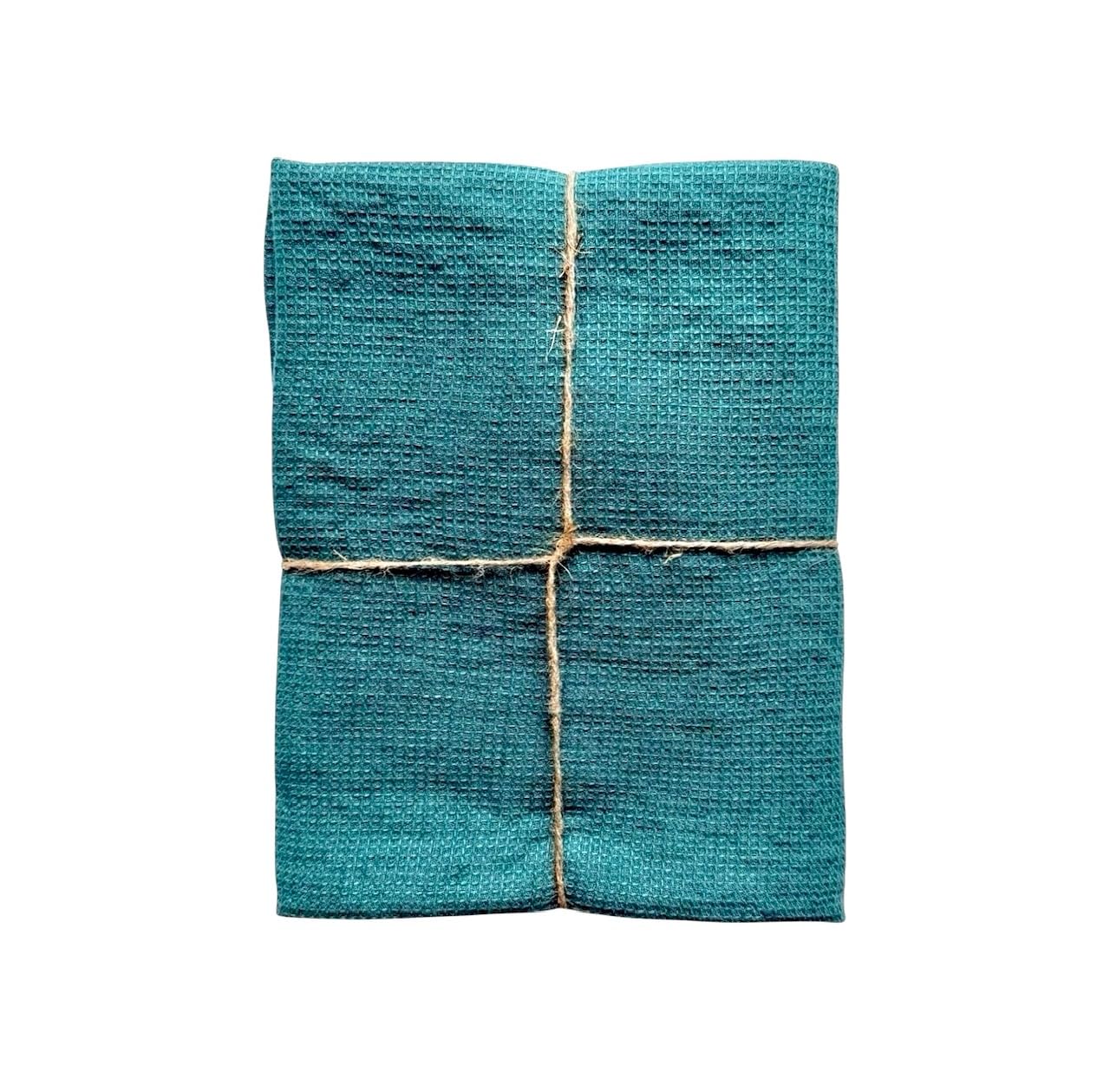 JOWOLLINA Delikatny ręcznik kąpielowy, ręcznik do sauny, lniany (Deep Teal, 1 szt. 100 x 145 cm)