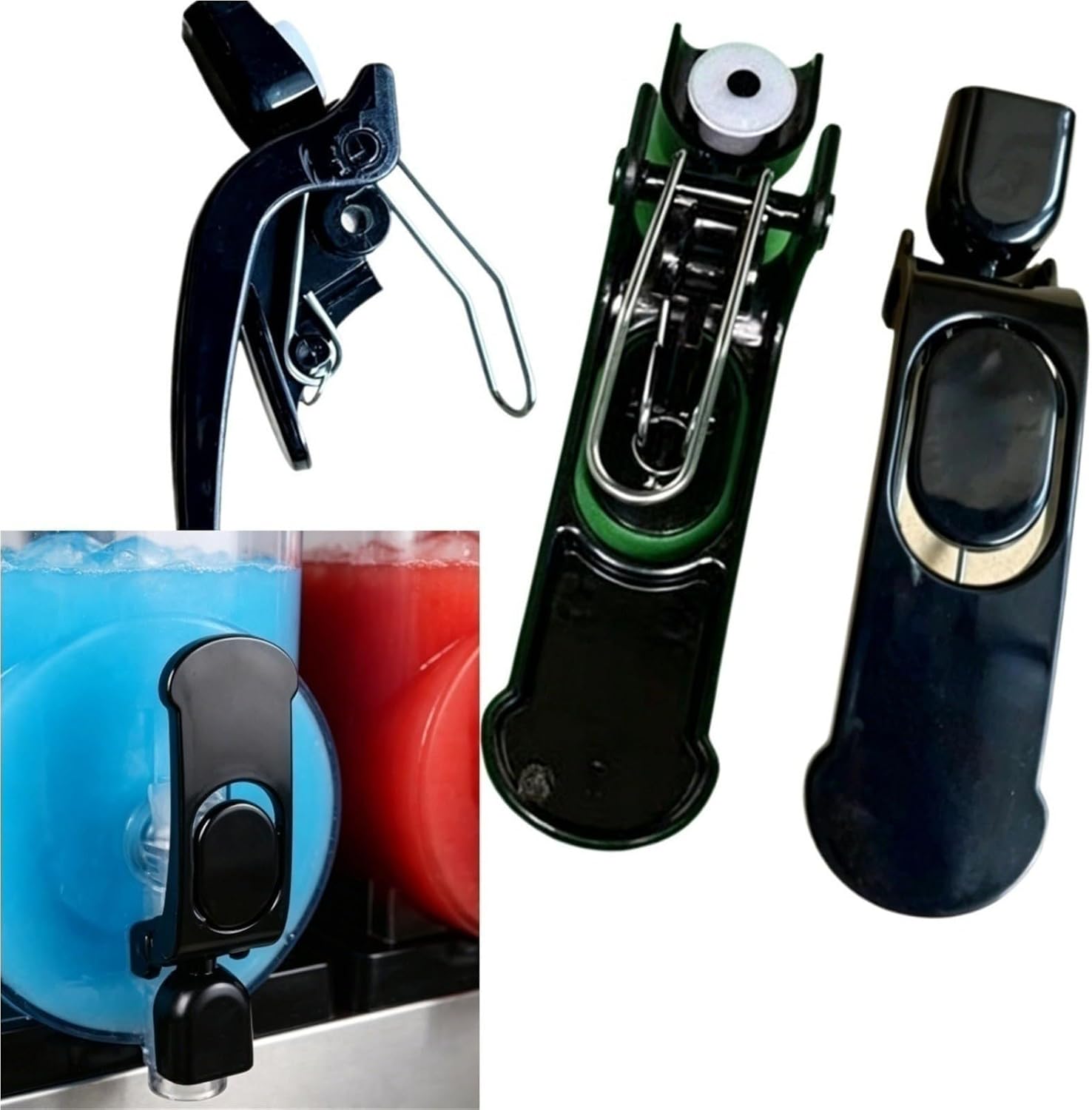 Slush Machine Tap Handle Replacement | Compatible with Slurpee, BQL, Lisong, Spele, Speler, Icejoy, Ice Music, Icepleasure X-150 X-300 X-450 Commercial Frozen Drink Machine Push Handle(B 1pc)
