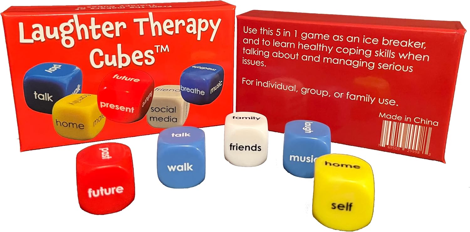 Laughter Therapy Cubes is an Icebreaker and Therapy Game for Kids, Teens and Adults. Laugh Together and Talk About Serious Life Issues.