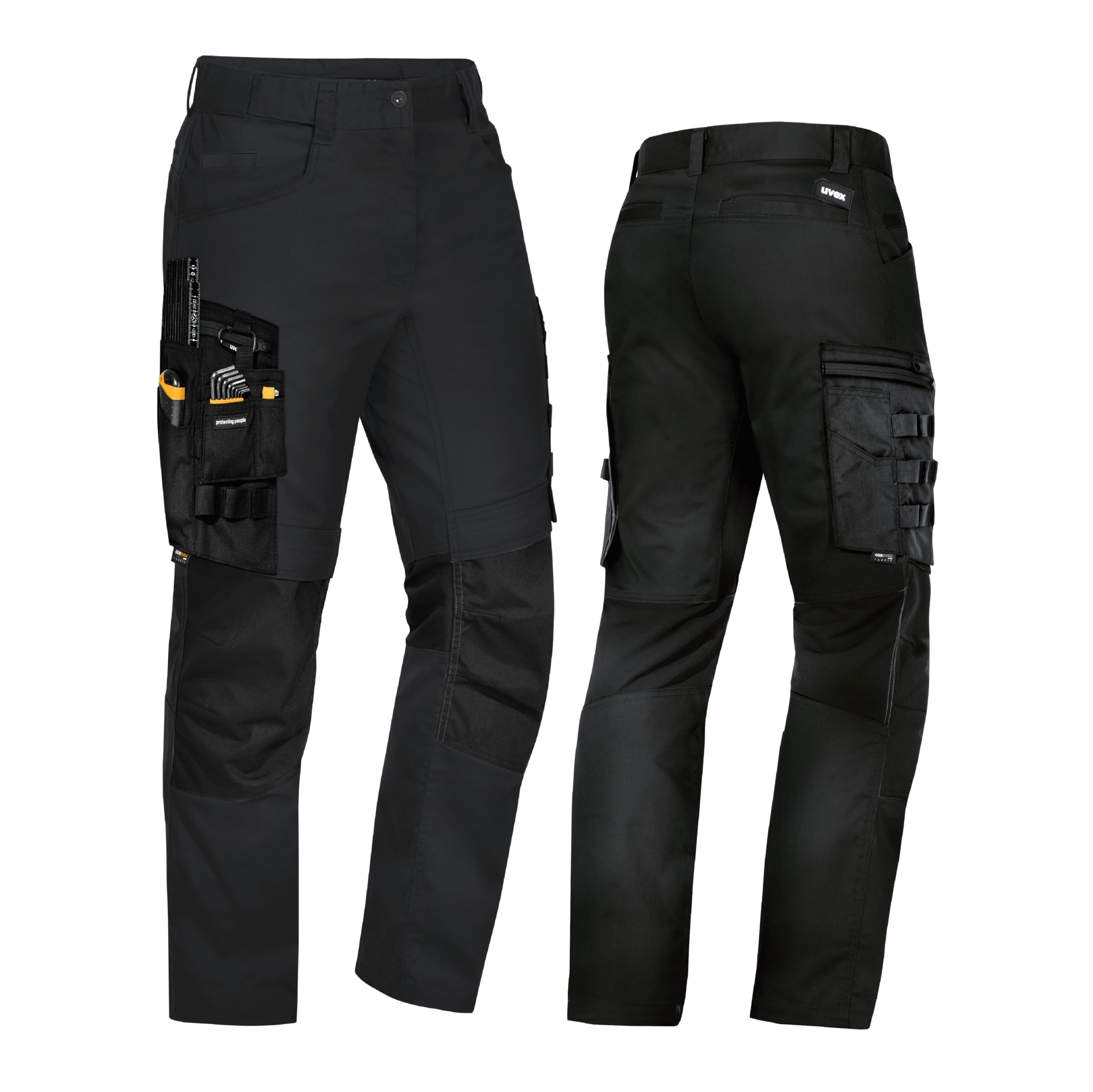 Uvex Echor Bundhose - Herren Arbeitshose mit Stretch-Bund - Cargohose - flexibel & robust