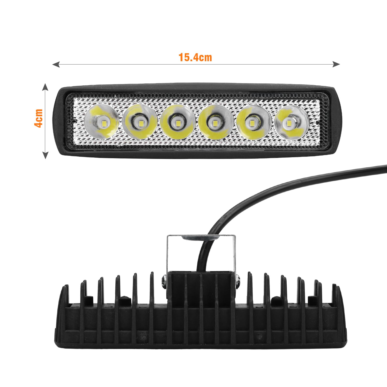2 Piezas Focos Led Tractor 12V 18W, Faro Trabajo LED, Faros LED Tractor, Focos de Coche 6000K IP67 Impermeable para Coche Tractors Barcos ATV UTV SUV
