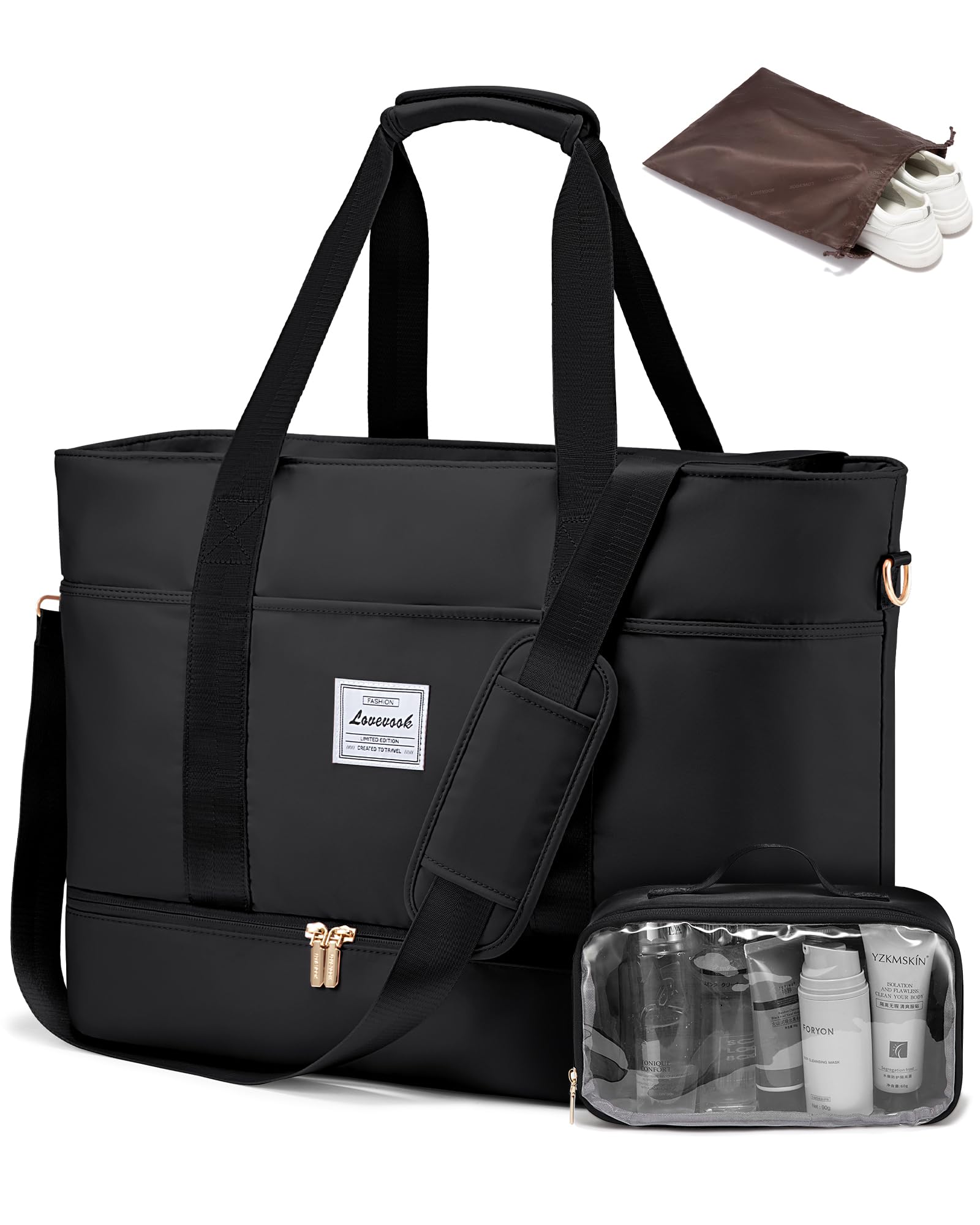 LOVEVOOK Sac de Voyage Femme, Grand Sacs Weekend Bagage à Main Cabine Avion