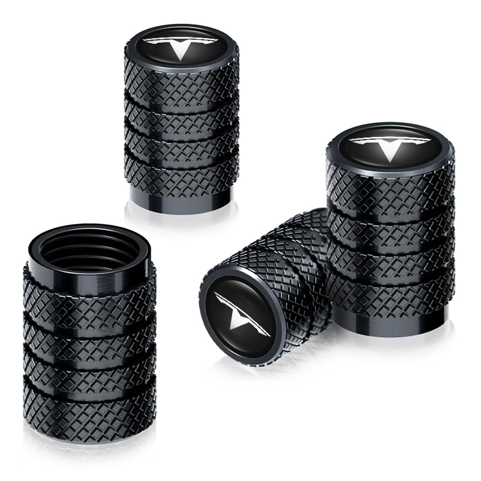 Car Tire Valve Stem Caps Compatible with Model 3 S X Y Accessories Leakproof Corrosion Resistant Tire Valve