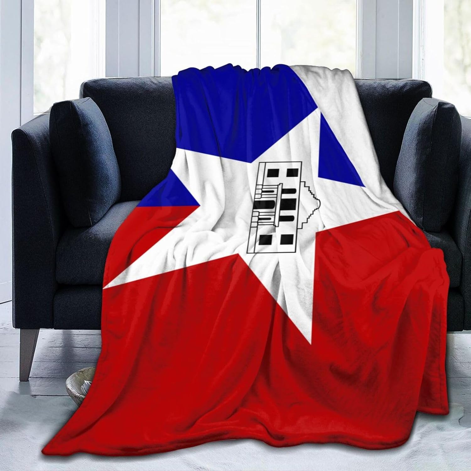 Flag of San Antonio, Texas Throw Blanket 40"x30" Fuzzy Warm