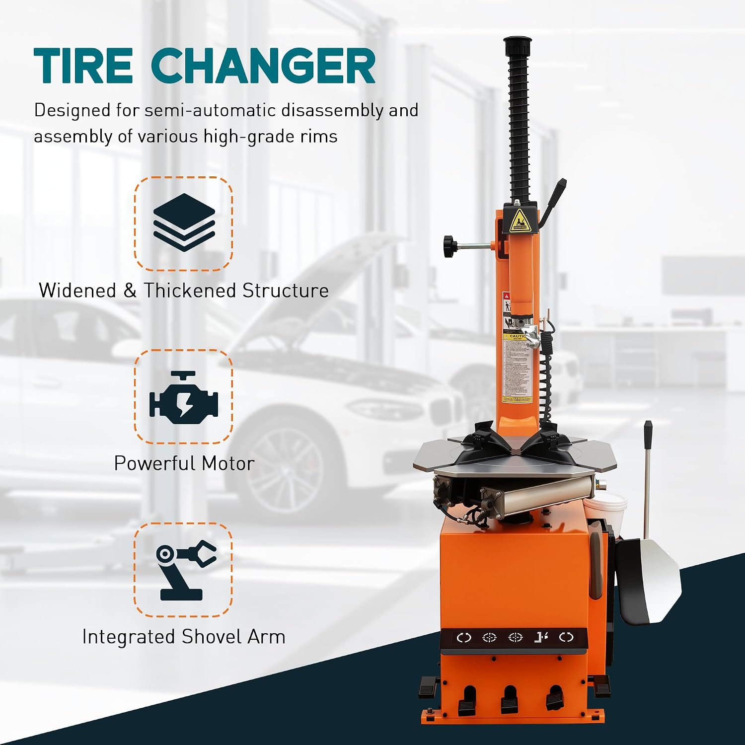 Albott 2.0HP Tire Changer Machine, Wheel Changer for 12"-22" Rims, Heavy Duty Tire Mounting & Repair Tool for Home Garage & Auto Shop, 110V