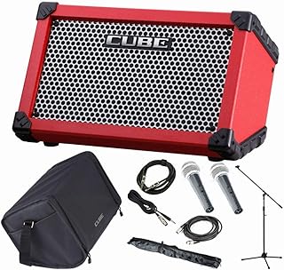 ◆特典マイク付◆ 【路上ライブ・コンプリートセット】Roland ローランド パフォーマンス用アンプ CUBE STREET RED/CUBE-ST-R レッド