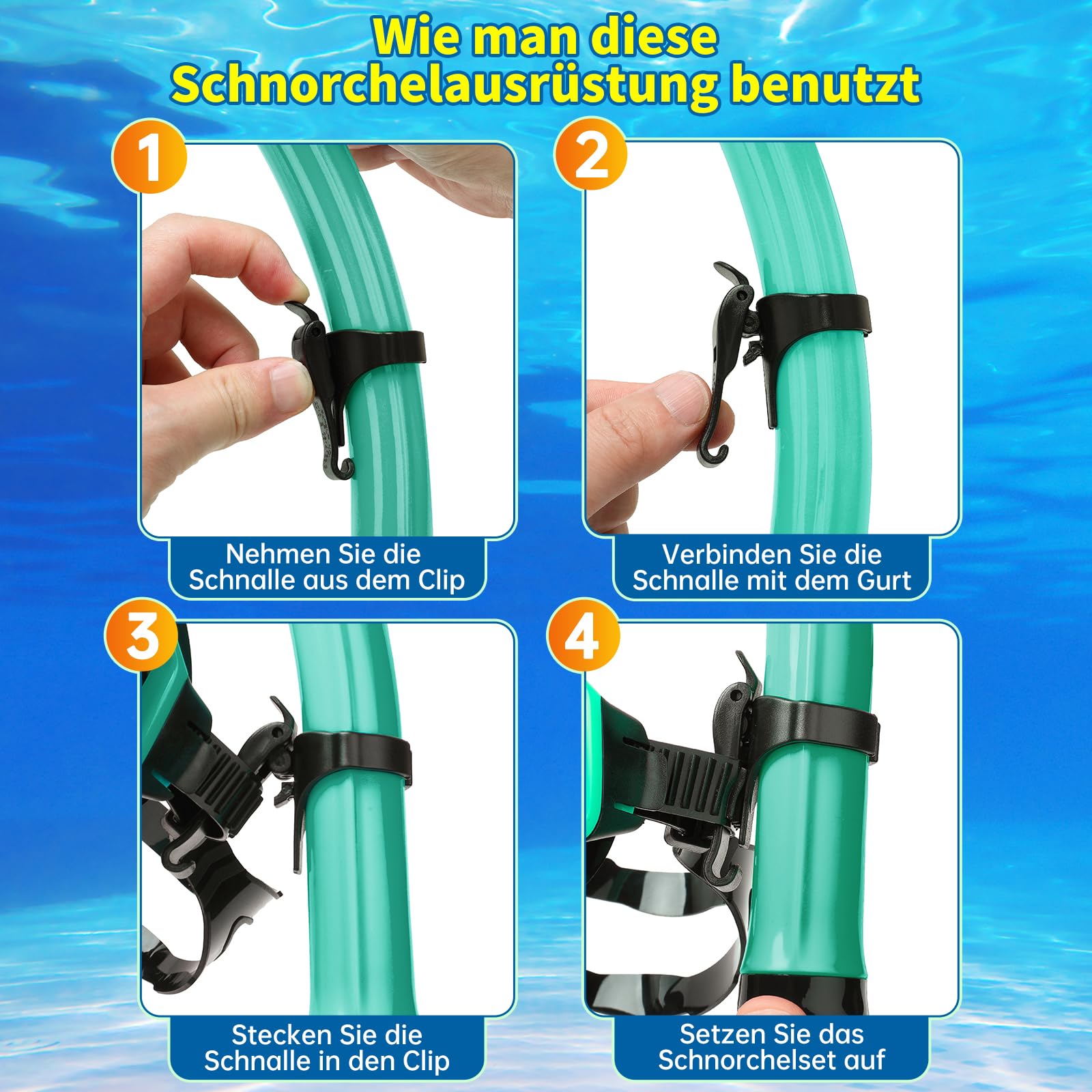 Attrezzatura da snorkeling intercambiabile per adulti e adolescenti con miopia, maschera subacquea anti-appannamento per snorkeling miopi e completamente asciutti in silicone per immersioni