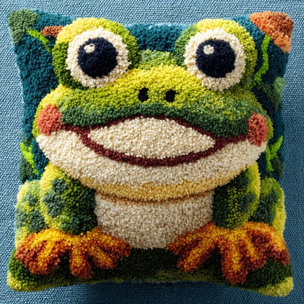 Henypt Latch Hook Kits for Beginners Frog