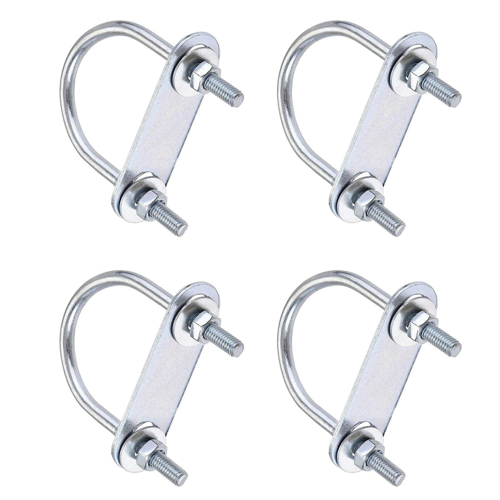 ROWORKX 4Sets Round U Bolts, M6x42x70mm Stainless Steel U Shape Bolts, U Clamp Bolt with Nut, Plate