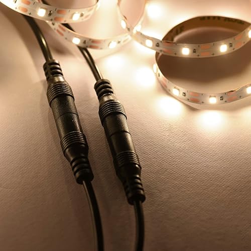 Miniatura 2 de Paquete de 2 cables divisor de fuente de alimentación CC, 1 hembra a 2 machos, 0.217 in x 0.083 in, cable adaptador divisor en Y para cámaras CCTV,