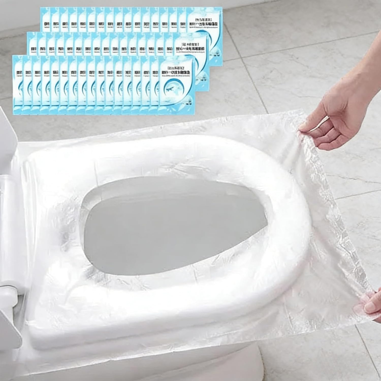 20/30Pcs Disposable Toilet Seat Cover Mat Portable Waterproof Safety Toilet Seat Pads for Travel Camping Bathroom Accessiories (30Pcs)