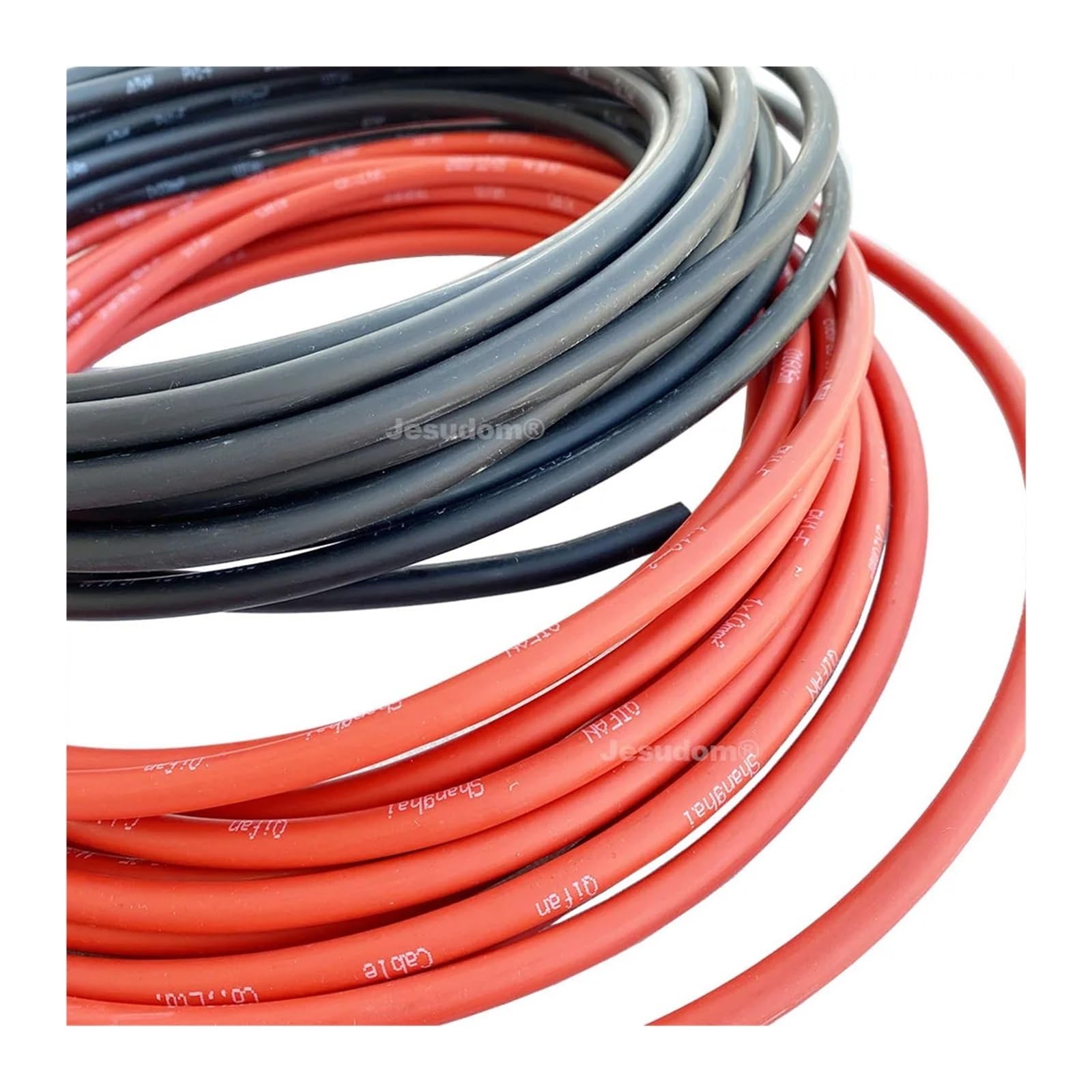 PV Kabel 1 Paar 6 mm² / 4 mm² / 2,5 mm² 10/12/14AWG 7/8/10 m Schwarz + Rot Solar-PVC-isolierte elektrische Anschlusskabel PV-Panel-Anschluss(2M_10 AWG-6MM2)