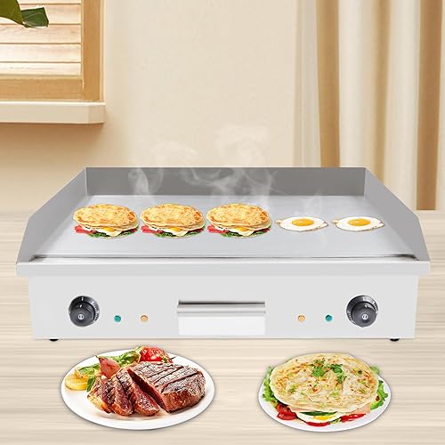 Miniatura 2 de TBVECHI 4400W 110V Teppanyaki, plancha eléctrica de la encimera de la encimera comercial de la parrilla plana de la parrilla de la parrilla de la