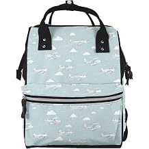 Airplanes In The Sky 2 Print Diaper Bag Backpack,Travel Daypack For Mom Dad,Diaper Tote Backpack