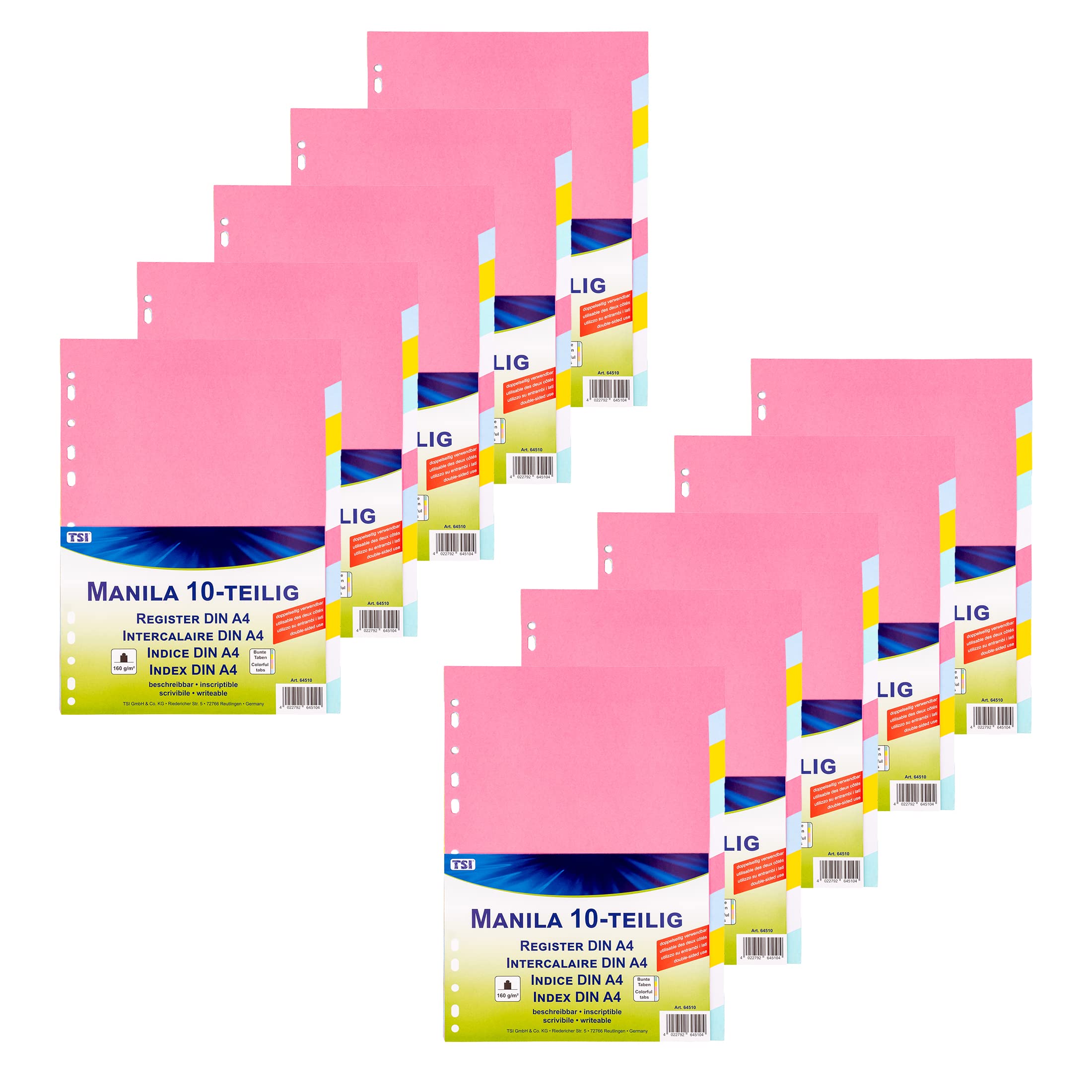 TSI Dividers Made of Sturdy Manila Cardboard, 10 Pieces, Pack of 10
