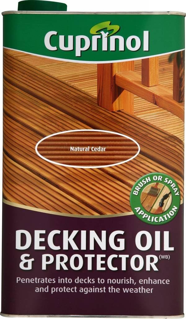 Cuprinol 5122417 Uv Guard Decking Oil Exterior Woodcare, Natural Cedar