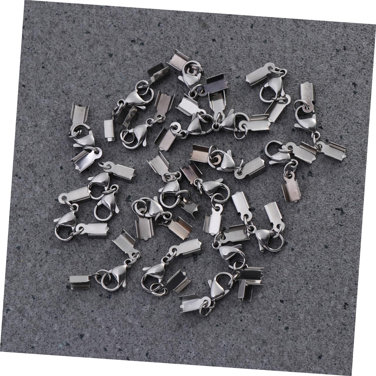 STOBOK Juego De 4 Cierres De Langosta Para Hacer Joyas Ganchos A Presión Hebilla De Aleación De Metal Plateado Para Collar Pulsera Y Colgante 20 Unidades X 4
