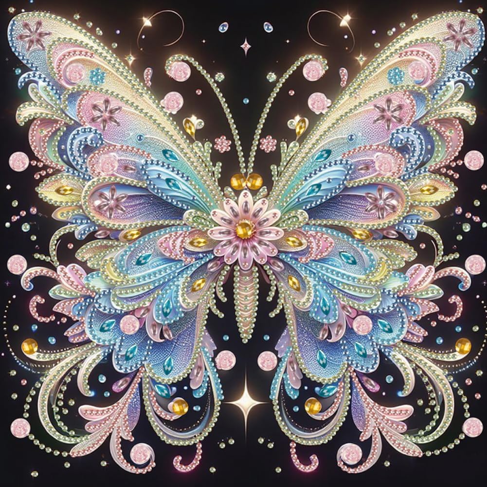 Acudotr Butterfly Diamond Art Kits for Adults, Home Decor, 12x12In